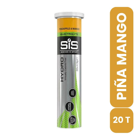 Pastillas Hidratantes SIS GO Hydro con Electrolitos Piña y Mango 20 Tabletas - Hidratación y energía 1