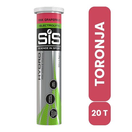 Pastillas Hidratantes SIS GO Hydro con Electrolitos Toronja 20 Tabletas - Hidratación y energía 2