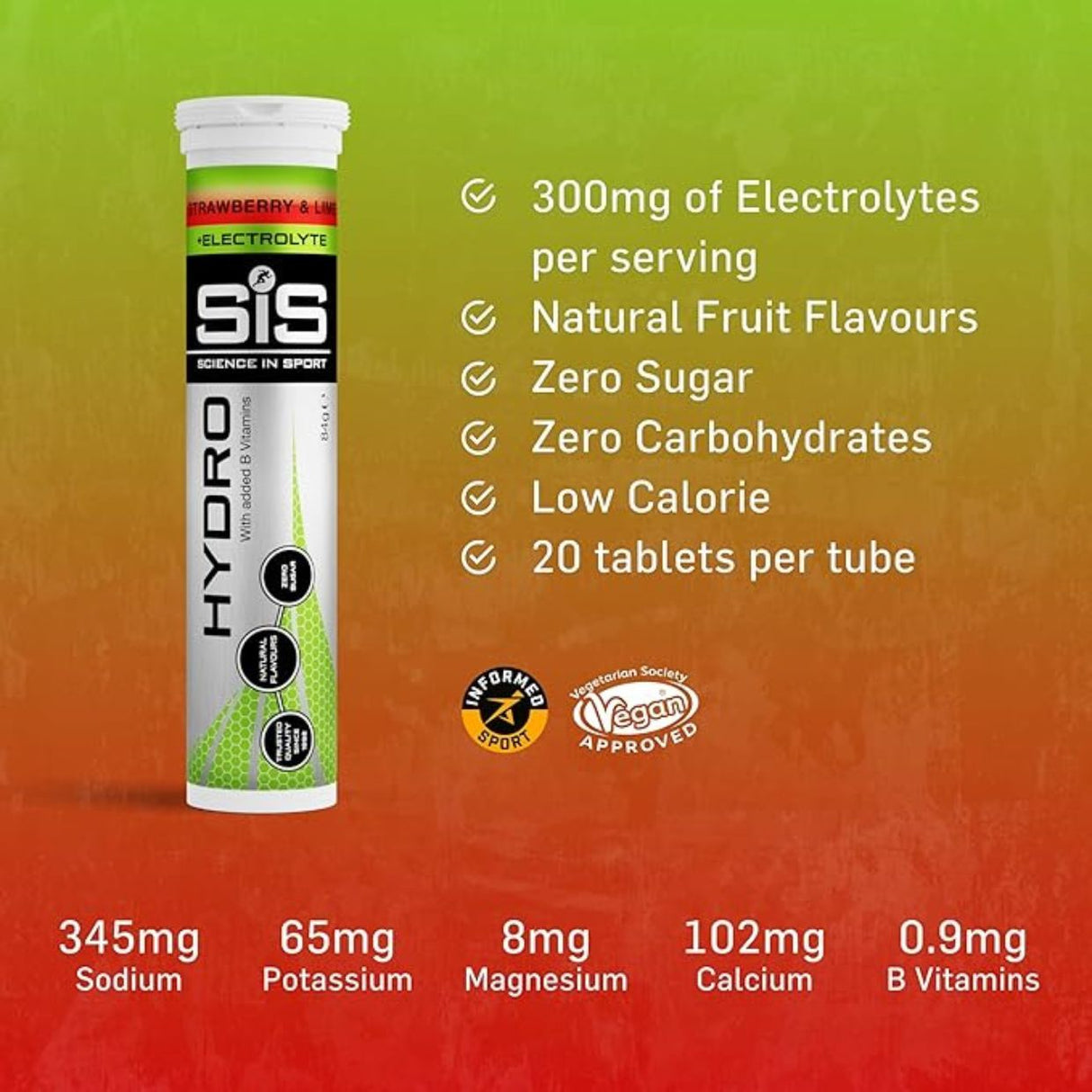Pastillas Hidratantes SIS GO Hydro con Electrolitos Limonada Fresa 20 Tabletas - Hidratación y energía 4