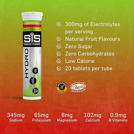 Pastillas Hidratantes SIS GO Hydro con Electrolitos Limonada Fresa 20 Tabletas - Hidratación y energía 4