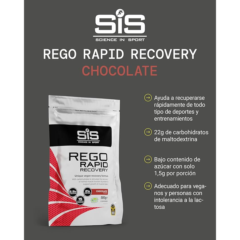 Science in Sport Rapid Recovery sabor chocolate 500 g – post entreno Costa Rica [imagen 2]