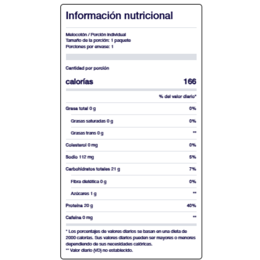 [imagen 5] Informacion Nutricional suplemento recuperador SiS REGO Clear – Detalle con un gramo de azucar.