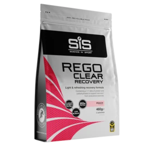 [imagen 1] SiS REGO Clear Recovery Melocoton 460g – Proteina clara para acelerar la recuperacion muscular.