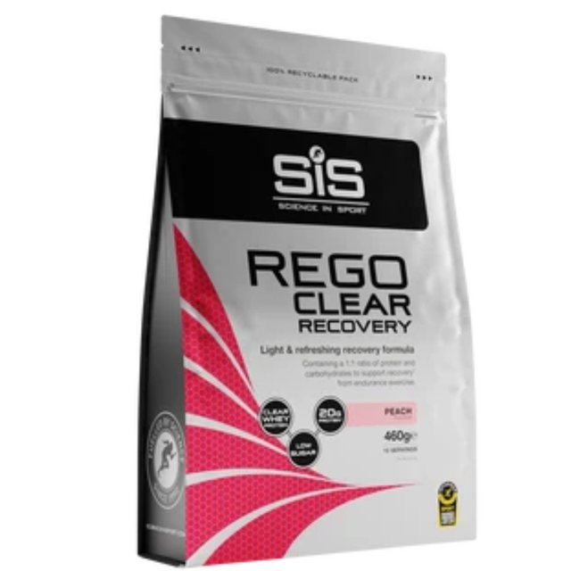 [imagen 1] SiS REGO Clear Recovery Melocoton 460g – Proteina clara para acelerar la recuperacion muscular.