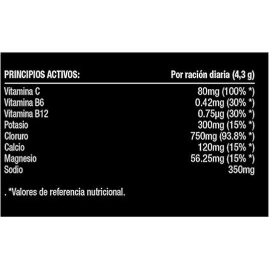 [imagen 6] Tabla Nutricional HYDRO+ reparación de HYDRO+ en 500ml de agua – Hidratación óptima con sabor refrescante tropical..