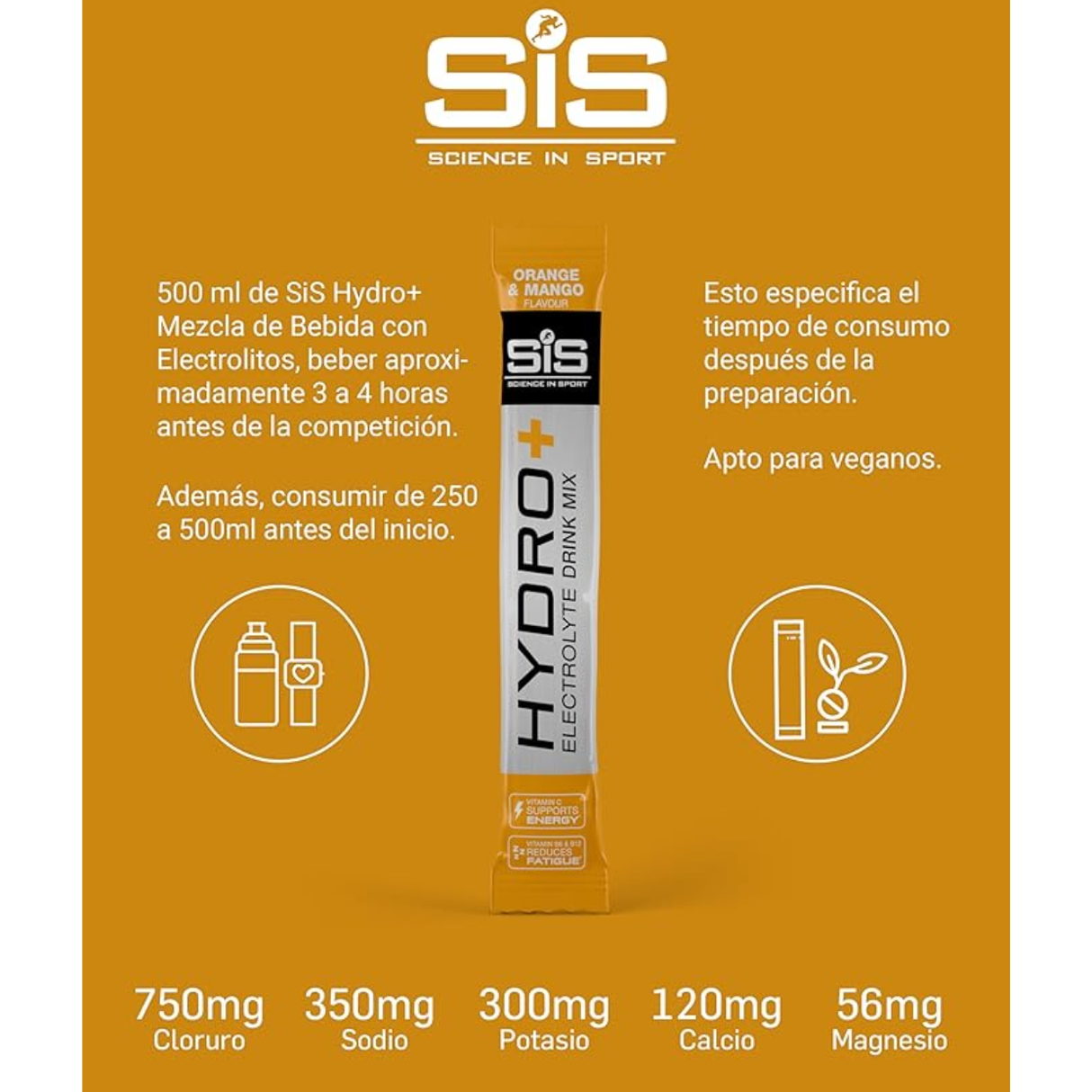 [imagen 4] Science in Sport HYDRO+ Vegano – Bebida hidratante sin azúcar para un estilo de vida activo.