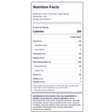 [imagen 9] Tabla Nutricional SiS Beta Fuel Electrolyte Gel – Desglose energetico con ciento cincuenta y ocho calorias totales.