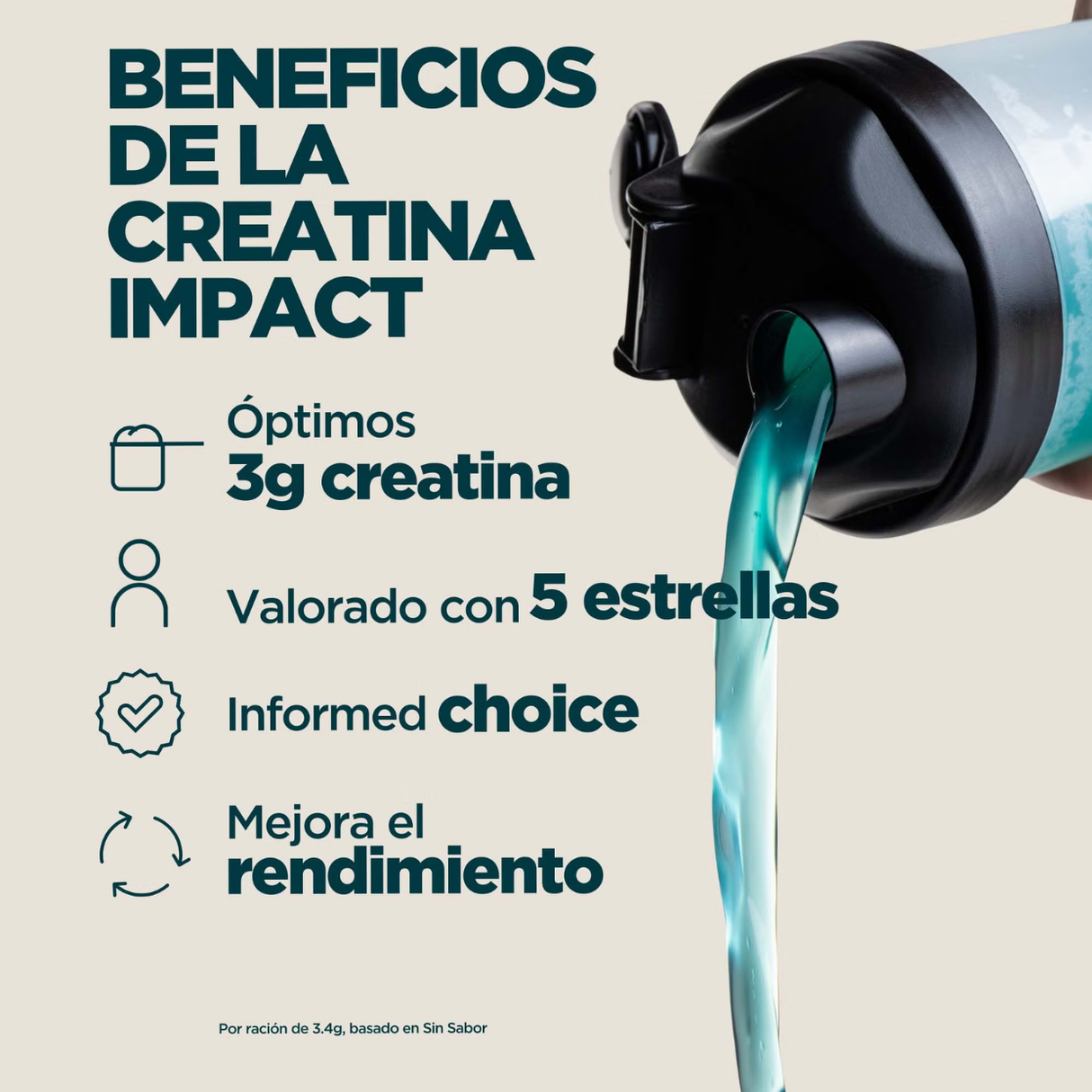 [imagen 2] Creatina monohidrato en polvo Myprotein – Alternativa rápida y pura para aumentar fuerza en el gimnasio.