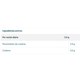 [imagen 4] Tabla Nutricional Myprotein Impact Creatina – Detalle por ración de tres gramos de creatina pura.