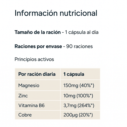 Suplemento Zinc Magnesio MyProtein 30 cápsulas – bienestar diario Costa Rica [imagen 3]