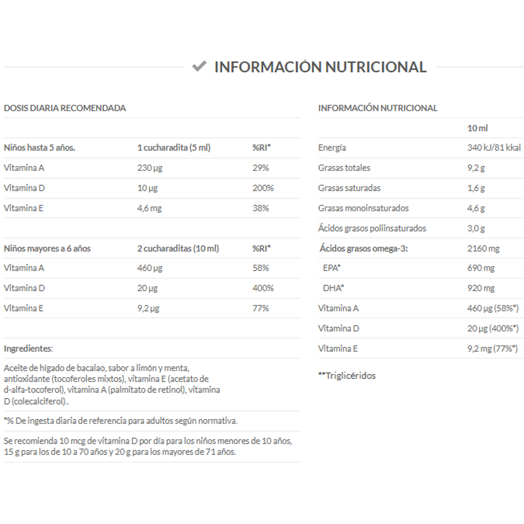 Suplemento Nutricional Lysi Menta-Limón 240ml - Salud Completa Imagen 2