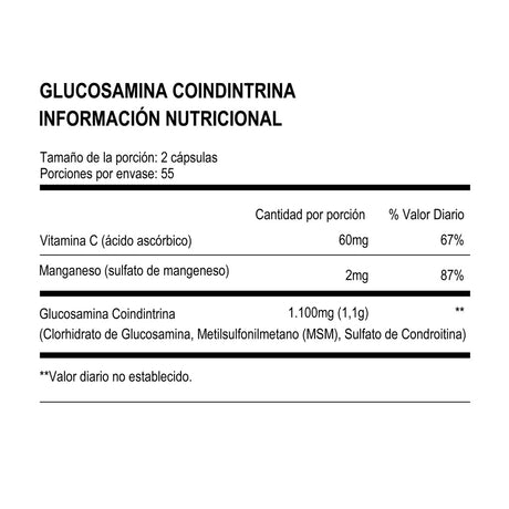 Suplemento Nature's Bounty Glucosamina 1100mg 110 Cápsulas - Movilidad Articular Imagen 2