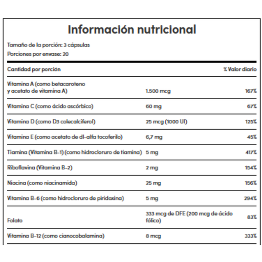 [imagen 3] Informacion Nutricional suplemento Nature’s Bounty 60 tabletas – Detalle de porcion con sesenta miligramos de vitamina C.
