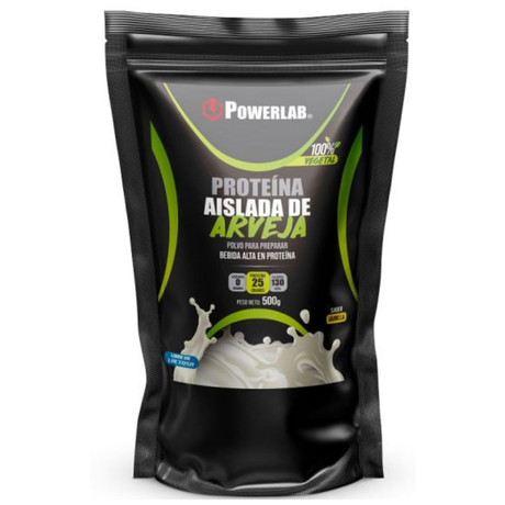 Powerlab Proteína de Arveja 500 g vainilla – proteína vegana sin lactosa [imagen 1].