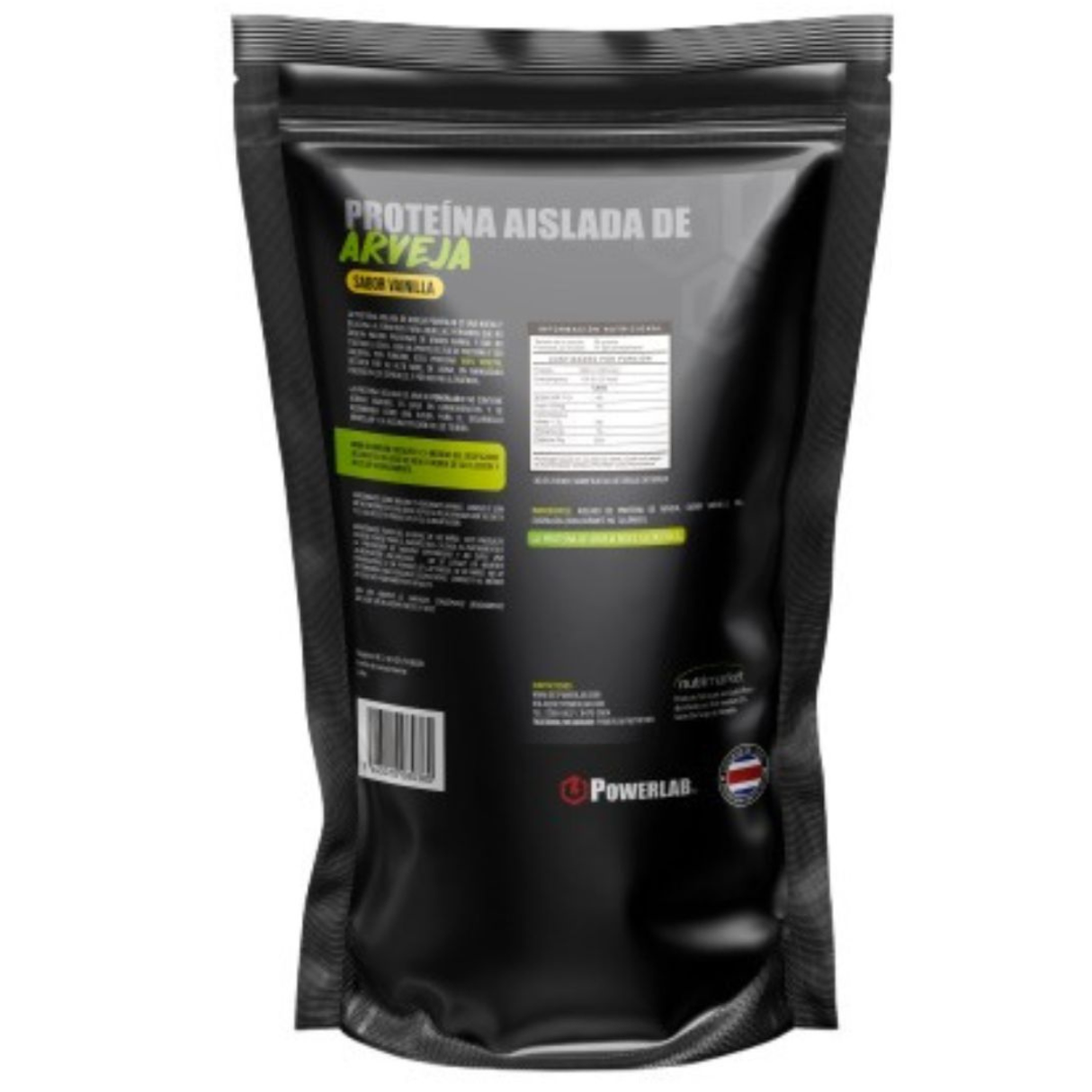 Powerlab Pea Protein 500 g – suplemento vegetal para masa muscular y recuperación [imagen 2].