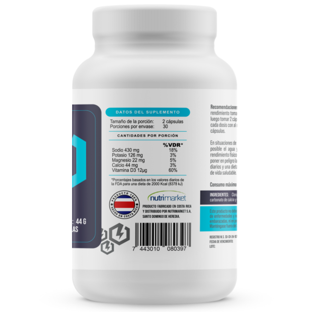 [imagen 3] Cápsulas con electrolitos Powerlab Powersalts – Suplemento nacional costarricense para atletas de alto rendimiento de fondo.