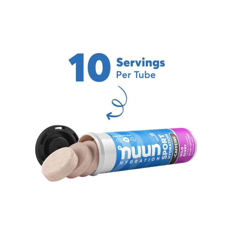 Pastillas Hidratantes Nuun con Cafeína Wild Berries 10 Tabletas - Energía deportiva 1