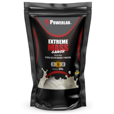 Powerlab Extreme Mass Gainer Vainilla 600g – ganador de peso para volumen muscular [imagen 1]