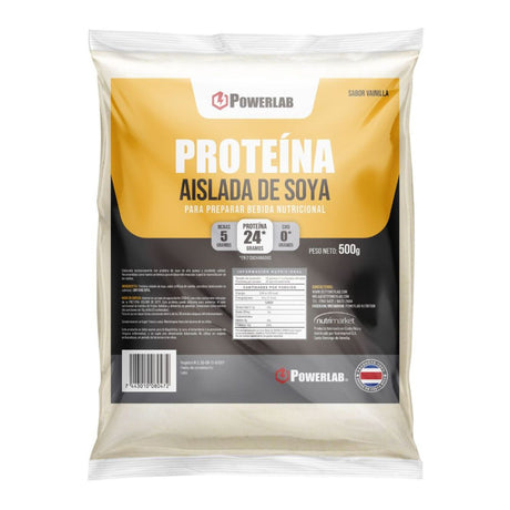 Proteína en Polvo PowerLab Soya Vainilla 500g - Energía deportiva