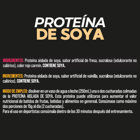 Proteína en Polvo PowerLab Soya Vainilla 500g - Energía deportiva 1