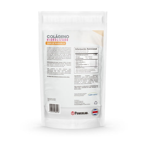 Colágeno Hidrolizado PowerLab Naranja 300g - Rejuvenece la Piel Imagen 2