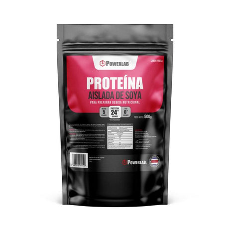 Proteína en Polvo PowerLab Soya Fresa 500g - Energía deportiva