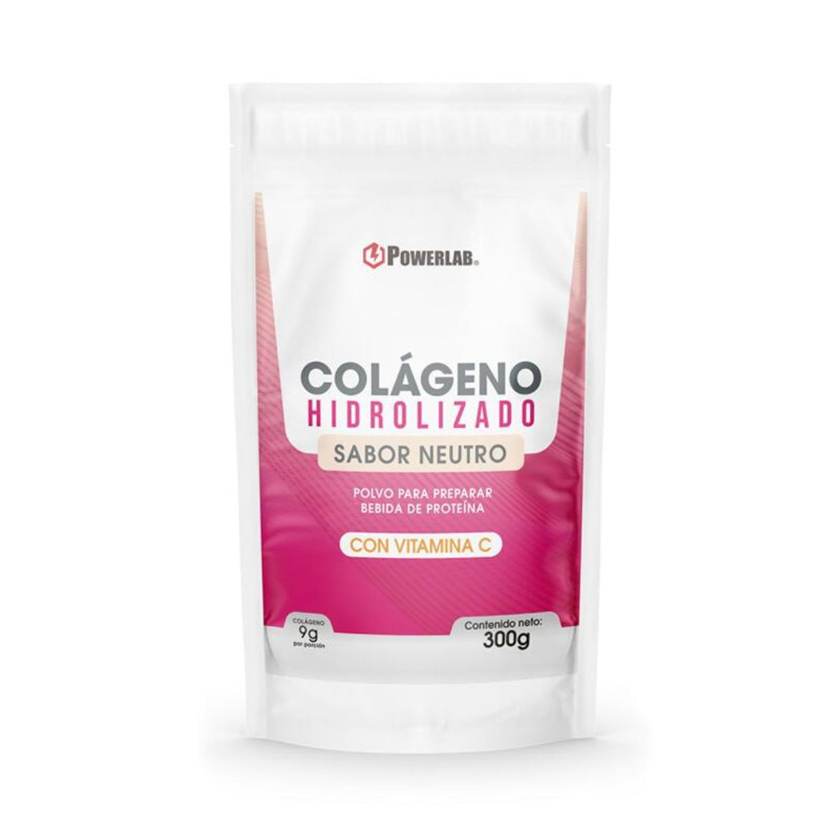 Colágeno en Polvo PowerLab Hidrolizado Sabor Neutro 300g