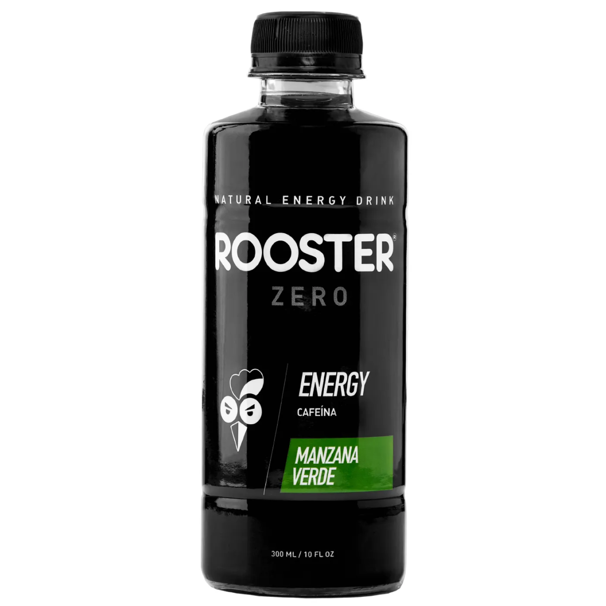 Rooster Energy Manzana Verde 300ml – bebida energética natural sin azúcar [imagen 1]