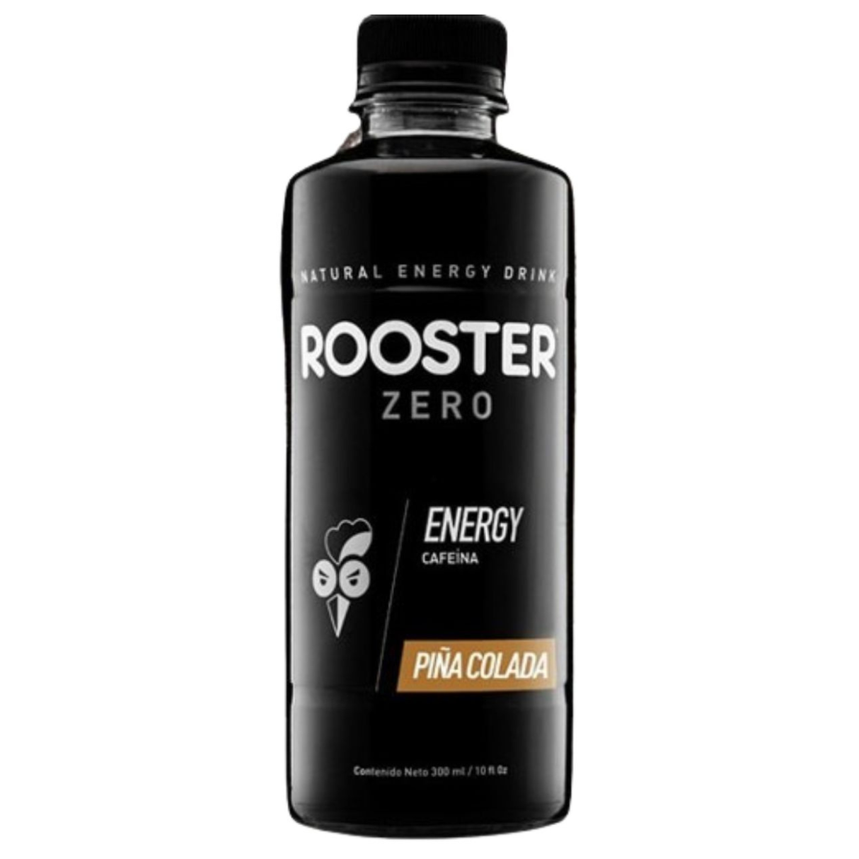 Rooster Energy Piña Colada 300ml – bebida energética natural sin azúcar [imagen 1].