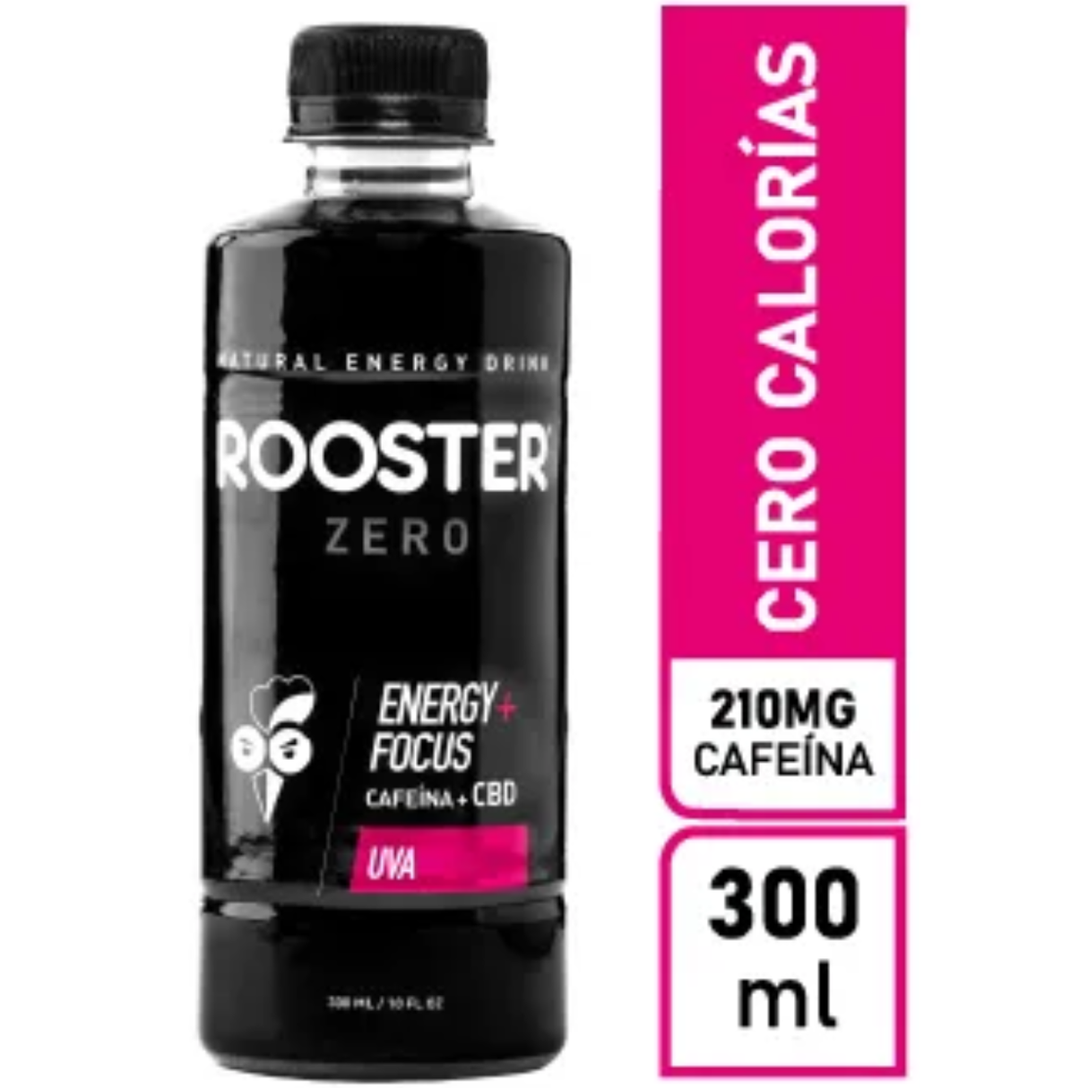 Energizante Rooster Energy CBD Uva 300 ml – energía + enfoque [imagen 2].
