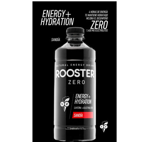 Bebida Energética Rooster Energía + Hidratación Sandía 600ml - Energía deportiva 1