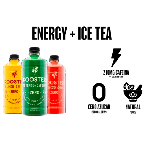 Rooster té verde con cafeína natural zero calorías [imagen 3]