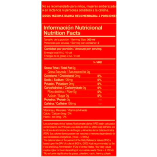 Té energético melocotón 600 ml sin taurin Rooster [imagen 4]