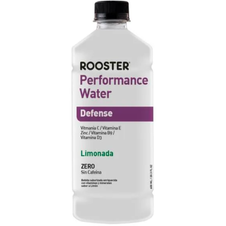 Rooster Performance Water Limonada 600 ml – hidratación con vitaminas y electrolitos [imagen 1]