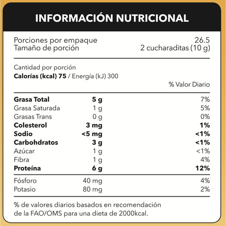 Mantequilla de maní, Natural Bites, con Whey Protein + Stevia, 265g, Energizante 3