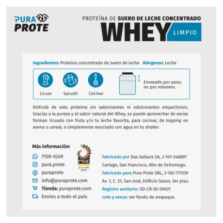 Whey Limpio Pura Prote 680g - Energía deportiva 2
