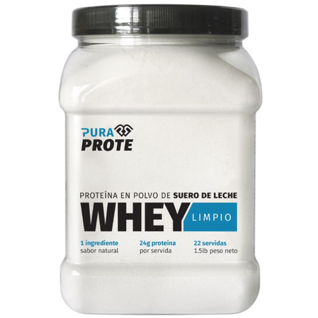 Whey Limpio 1.5 lb proteína pura 24 g por servida [imagen 1]