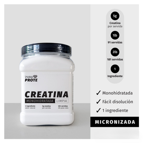Creatina Pura Prote Limpia 908g - Máxima Energía Imagen 3