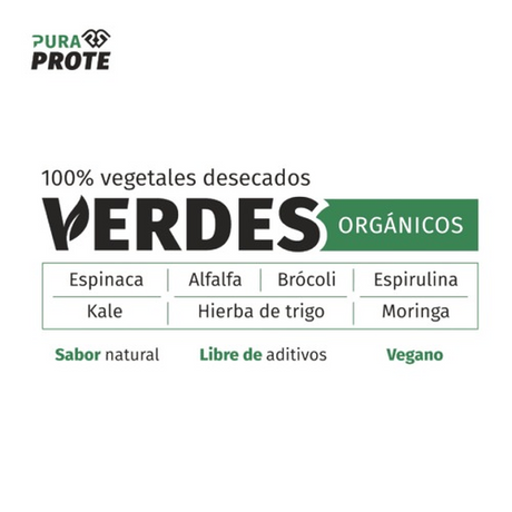 Superfoods Pura Prote Verdes Orgánicos 300g - Energía Natural Imagen 3
