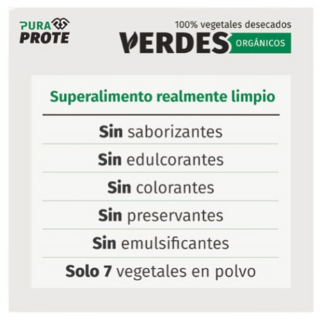 Mezcla Superfoods Pura Prote Verdes Orgánicos 600g - Nutrición Completa 2