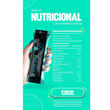 Barra de Proteína Perform Coco 6 Unidades - Recuperación Muscular Completa  4