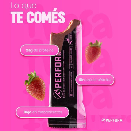 Barrita de proteína Perform Fresa (6 Unidades) - Energía deportiva 2