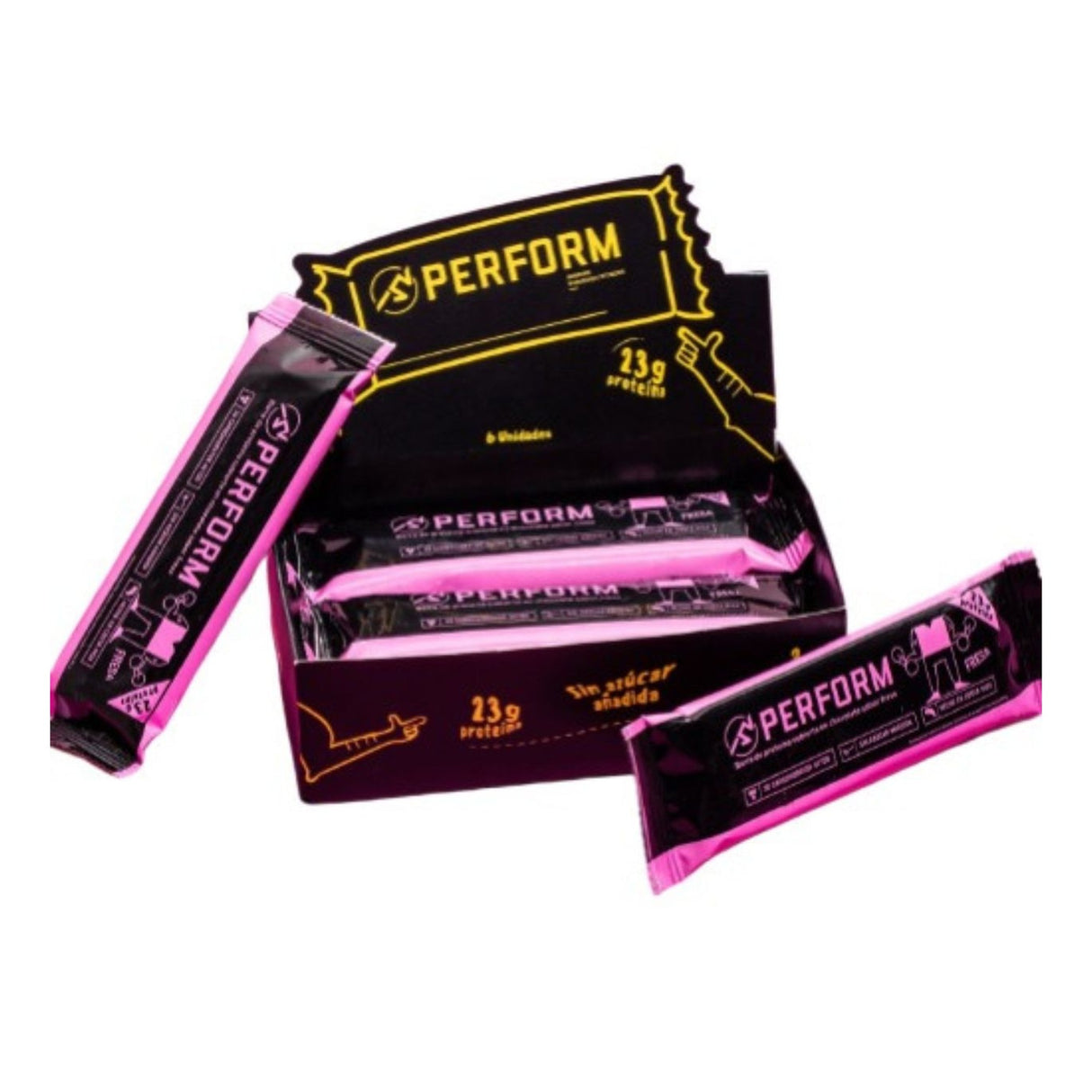 Perform barrita de proteína sabor fresa caja 6 unidades – snack sin azúcar [imagen 1]