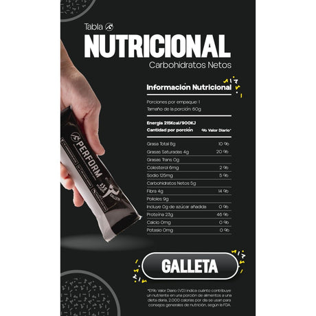 Barrita de proteína Perform Galleta (6 Unidades) - Energía deportiva 3