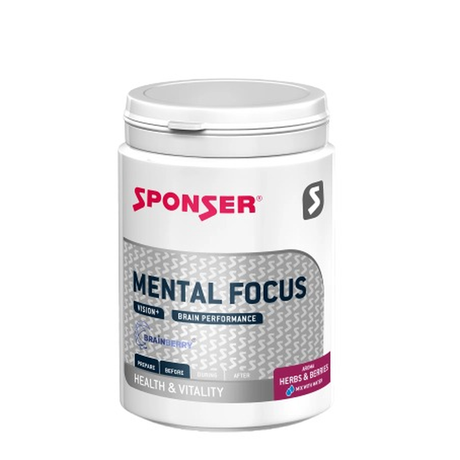 Suplemento Sponser Mental Focus Hierbas-Bayas 150g - Concentración Natural 1