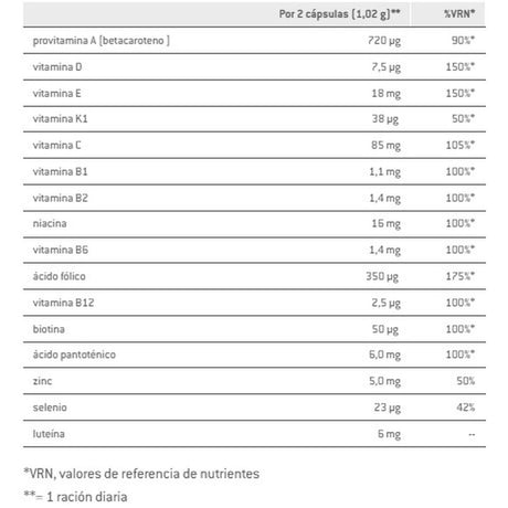 Suplemento Sponser Vegetales 90 Cápsulas - Concentración Mejorada Imagen 2