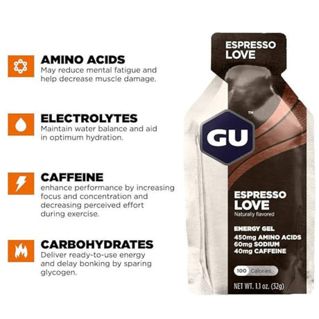 Gel Energizante GU Con Cafeína Espresso 32g - Energía deportiva 3