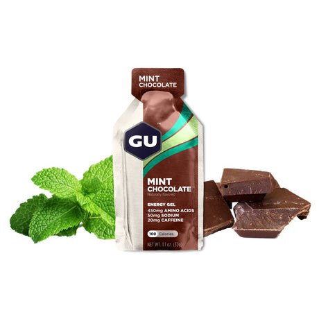 Gel Energizante GU Con Cafeína Chocomenta 32g - Energía deportiva 1