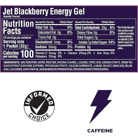 Gel Energizante GU Con Cafeína Mora 32g - Energía deportiva 2