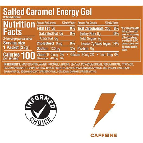 Gel Energizante GU Con Cafeína Caramelo Salado 32g - Energía deportiva 2